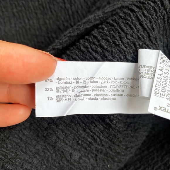 🖤 ZARA BLACK MOCK NECK ASYMMETRICAL LONG SLEEVE TOP! - Picture 8 of 9